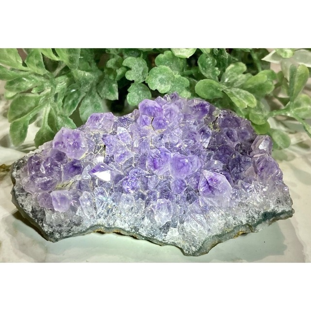 レインボー✨　紫水晶　 アメジスト　クラスター　ラフストーン　原石
