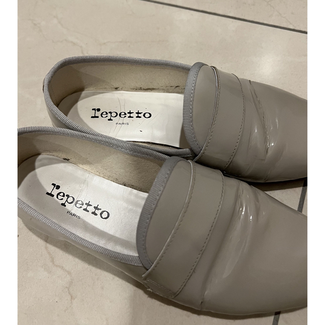 repetto(レペット)のrepetto ローファー　38.5 ライトグレー レディースの靴/シューズ(ローファー/革靴)の商品写真