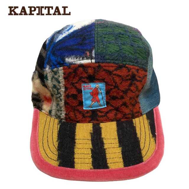 美品 KAPITAL キャピタル 異素材 パッチワーク ワークキャップ ...