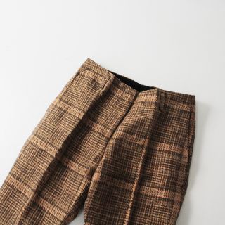 ドリスヴァンノッテン(DRIES VAN NOTEN)のDRIES VAN NOTEN ドリスヴァンノッテン コットンリネン チェックジャガードセンタープレスパンツ 34/ベージュ系◇【2400012700512】(カジュアルパンツ)