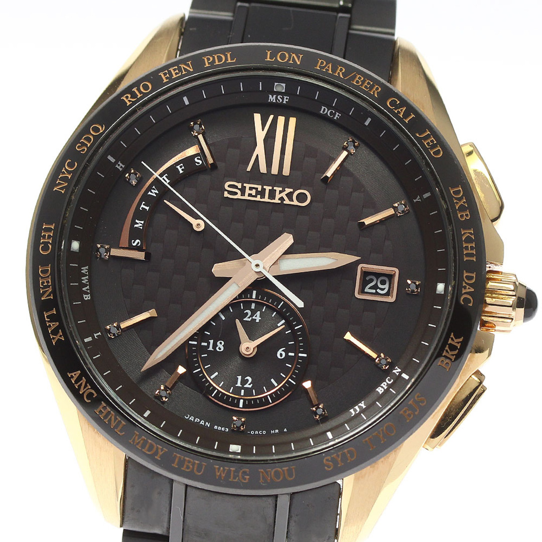 セイコー SEIKO SAGA254/8B63-0AJ0 ブライツ フライトエキスパート デイデイト ソーラー電波 メンズ 良品 箱・保証書付き_745340