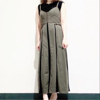 アンドクチュール(And Couture)の送料込＊何度も着用 アンドクチュール＊プリーツコンビキャミワンピース(ロングワンピース/マキシワンピース)