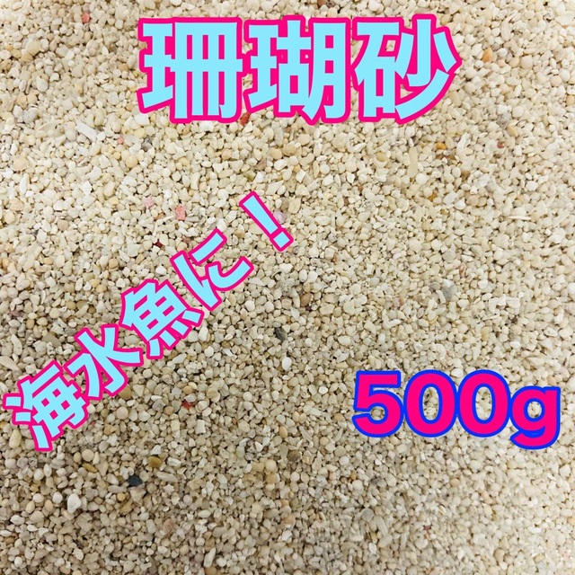 天然珊瑚砂 500g さんご砂 サンゴ砂 ろ材 海水水槽 ヤドカリ グッピー その他のペット用品(アクアリウム)の商品写真