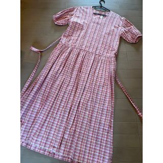 ピンクハウス(PINK HOUSE)のピンクハウス中古ワンピース赤チェック(ロングワンピース/マキシワンピース)