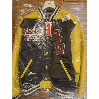 KENZO Leather Sleeve Letterman Jacket Mの通販｜ラクマ