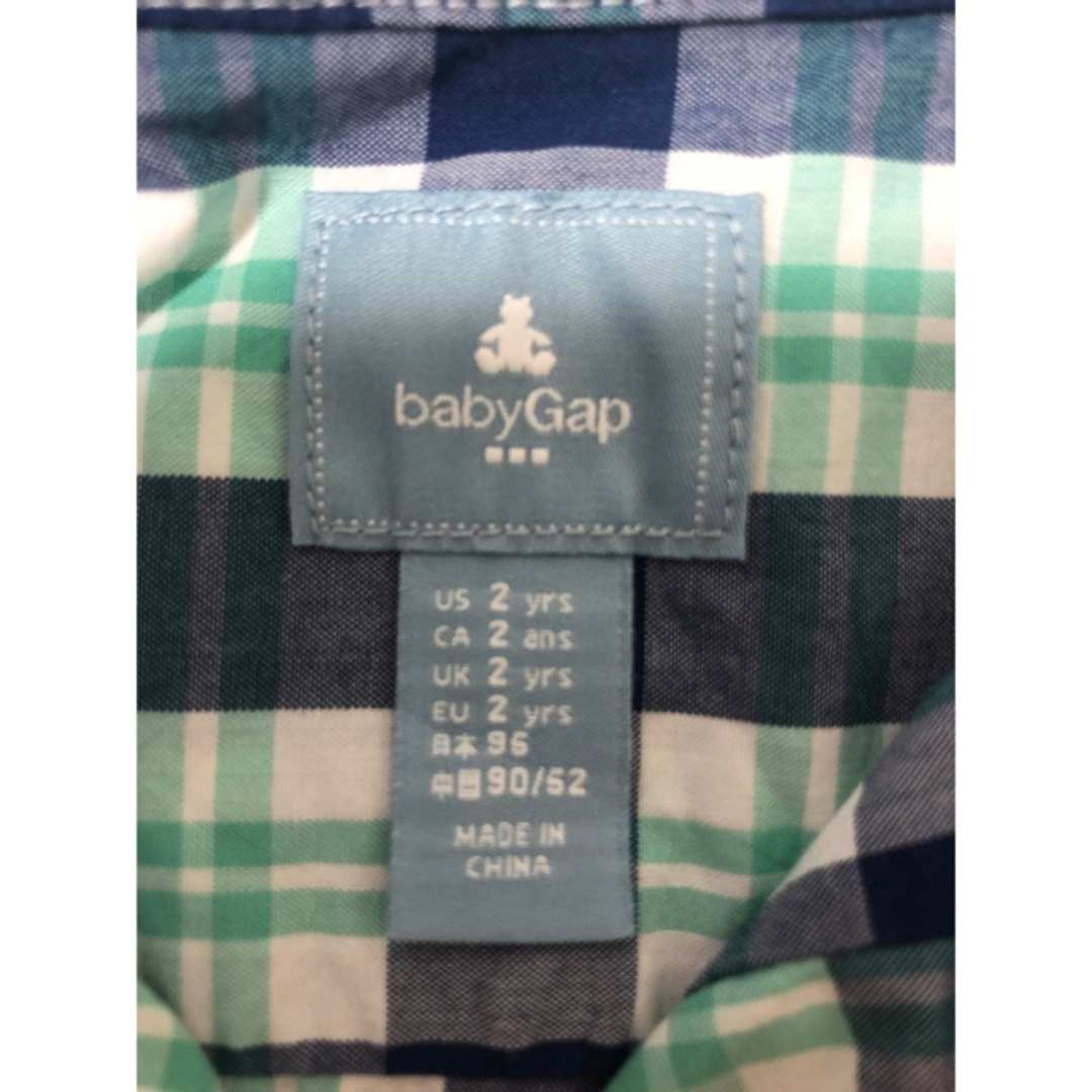 babyGAP(ベビーギャップ)のbaby Gap ベビーギャップ 95cm チェック半袖シャツ 夏物 男の子 キッズ/ベビー/マタニティのキッズ服男の子用(90cm~)(Tシャツ/カットソー)の商品写真