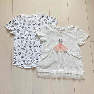 グローバルワーク(GLOBAL WORK)の《グローバルワーク》キッズ　女の子　Tシャツ　２枚セット　M 100-110(Tシャツ/カットソー)