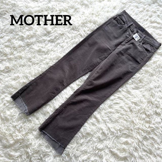 mother(マザー)のMOTHER ダメージ　パンツ　裾　加工　グレー レディースのパンツ(デニム/ジーンズ)の商品写真