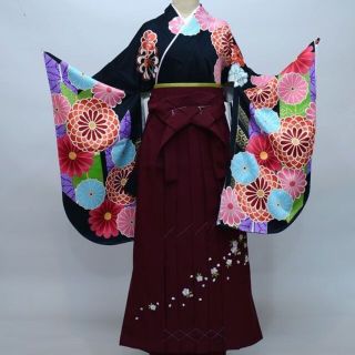 二尺袖 着物 袴フルセット From KYOTO 袴変更可能 NO23898(振袖)