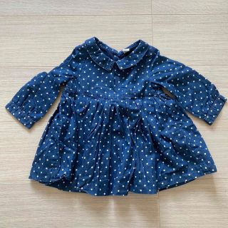 ベビーギャップ(babyGAP)のGAP  デニムドット　チュニック　トップス　80(ワンピース)