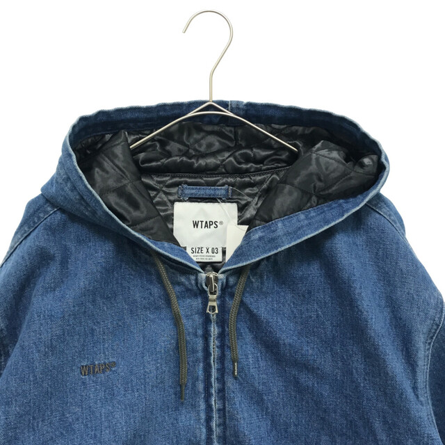 W)taps(ダブルタップス)のWTAPS ダブルタップス 18AW VICE JACKET.COTTON DENIM バックTVUAロゴフーデットデニムジャケット インディゴブルー 182WVDT-JKM06 メンズのジャケット/アウター(Gジャン/デニムジャケット)の商品写真