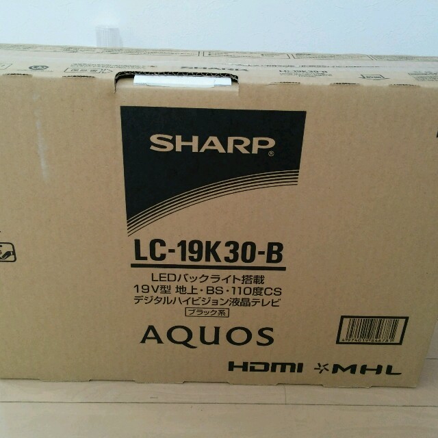 爆買い!】 税込新品 SHARP 19V型液晶テレビ AQUOS LC-19K30-B の通販