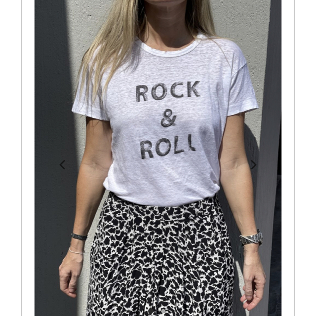 Zadig&Voltaire(ザディグエヴォルテール)のZADIG&VOLTAIRE ROCK&ROLLプリントTシャツ　半袖カットソー レディースのトップス(Tシャツ(半袖/袖なし))の商品写真