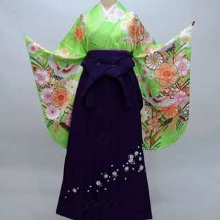 着物袴セット ジュニア用へ直し 135～150cm 袴変更可能 NO23943(和服/着物)