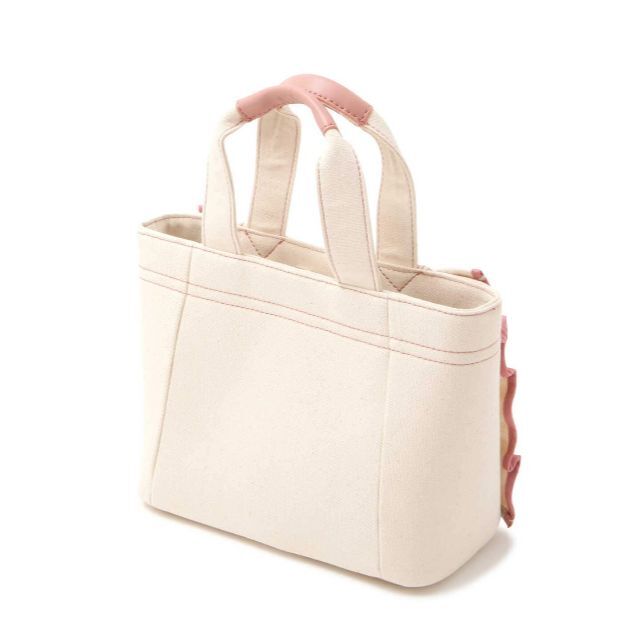 ジルバイジルスチュアート フリルトート 小 ホワイト×ピンク 新品