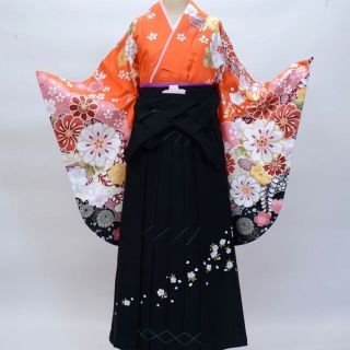 着物袴セット ジュニア用へ直し 135～150cm 袴変更可能 NO19341(和服/着物)