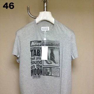 マルタンマルジェラ(Maison Martin Margiela)の新品 46 マルジェラ 20ss タビ タブロイド Tシャツ グレー 1616(Tシャツ/カットソー(半袖/袖なし))