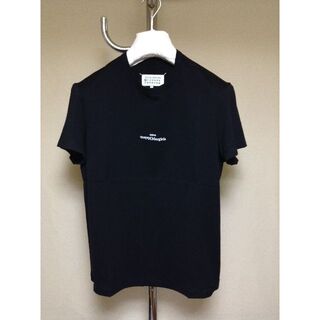 新品 50 マルジェラ 22aw ブランドロゴ反転Tシャツ 黒白 3907