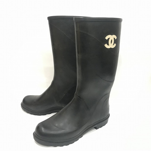 [USED/]CHANEL シャネル その他靴 ヴィンテージ ココマーク レインブーツ 長靴 ブラック（38） ブラック 38  ai-tdc-002986備考