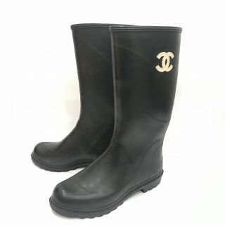 シャネル(CHANEL)の[USED/中古]CHANEL シャネル その他靴 ヴィンテージ ココマーク レインブーツ 長靴 ブラック（38） ブラック 38 中古 ai-tdc-002986(その他)