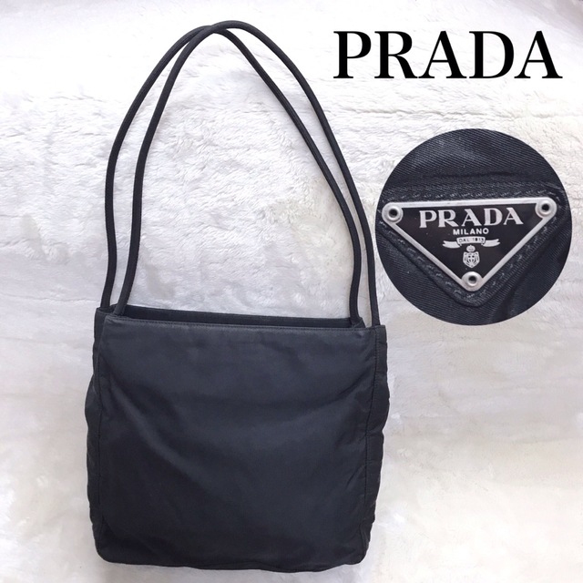 PRADA プラダ 三角ロゴ ハンドバッグ トートバッグ ショルダーバッグ 黒