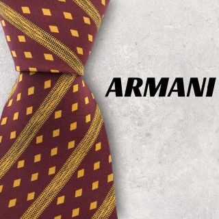 アルマーニ(Armani)の【4691】美品ー良品！アルマーニ　ネクタイ　えんじ色(ネクタイ)