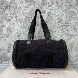 サルヴァトーレフェラガモ(Salvatore Ferragamo)のサルヴァトーレフェラガモ Ferragamo 折り畳み ボストンバッグ ブラック(ボストンバッグ)