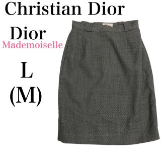 クリスチャンディオール(Christian Dior)のChristian Dior 【極美品】マドモアゼル 変わり織り タイトスカート(ひざ丈スカート)