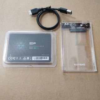 SSD 128GB + 2.5インチケース(PC周辺機器)