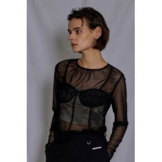 メゾンスペシャル(MAISON SPECIAL)の最終値下げ！ 完売商品 Brassiere Cup Tulle Top (シャツ/ブラウス(長袖/七分))