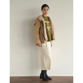 FIKA.　Rabbit Fur Military Jacket ブラック