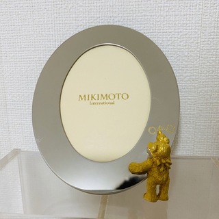 ミキモト(MIKIMOTO)のMIKIMOTO フォトフレーム クマ ベア 楕円 シルバー(フォトフレーム)