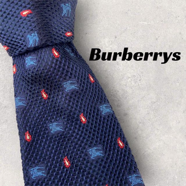 良品✨Burberrys ネクタイ　バーバリー　ペイズリー　ホースロゴ　