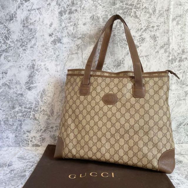 Gucci - GUCCI グッチ オールドグッチ トートバッグ ブラウン の+