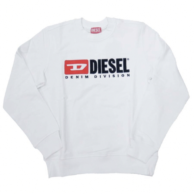 DIESEL(ディーゼル)の【新品/未使用/タグ付】2022モデル DIESELロゴ刺繍スウェット ホワイト メンズのトップス(スウェット)の商品写真