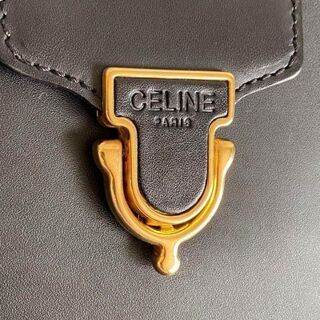 celine - 極美品 CELINE セリーヌ ショルダーバッグ ロゴ型押し 金具