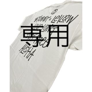 ステューシー(STUSSY)の【STUSSY】90s old stussy x LEILOW Tシャツ 白 L(Tシャツ/カットソー(半袖/袖なし))