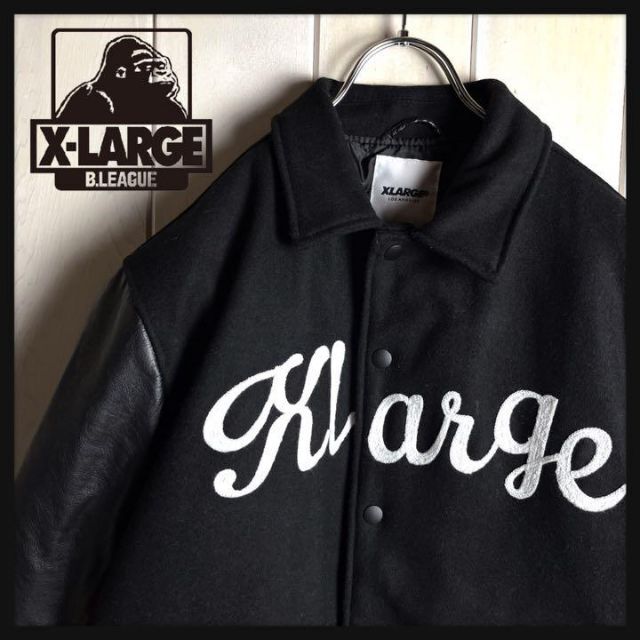 XLARGE スタジャン　Ｍサイズ　黒　バックプリント