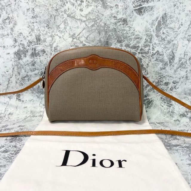 Dior ディオール ショルダーバッグ CDロゴ PVC レザー グレー