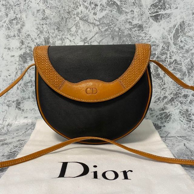 Christian Dior ディオール ヴィンテージ ミニショルダーバッグ本革PVC付属品