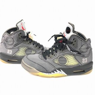 ナイキ(NIKE)の[USED/中古]NIKE ナイキ スニーカー OFF-WHITE×NIKE 20ss AIR JORDAN5 RETRO SP オフホワイト ナイキ エアジョーダン5 グレー ブラック UK5.5 24cm 中古 tdc-002835(スニーカー)