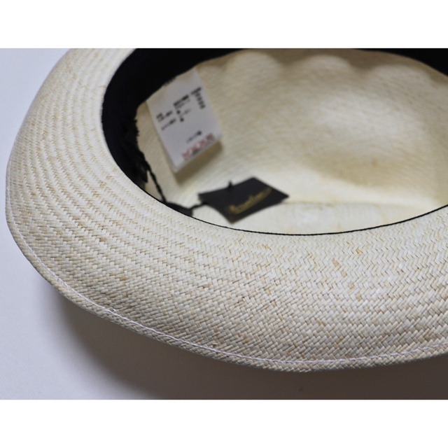ボルサリーノ》新品 イタリア製 天然草 パナマハット 麦わら帽子 61(XL