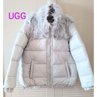 アグ(UGG)のUGG JADA HOODED PUFFER - FAUX FUR ブルーグレー(ブルゾン)