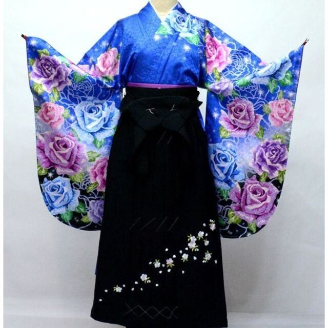 着物袴セット ジュニア用へ直し 135～150cm 袴色変更可能 NO31815