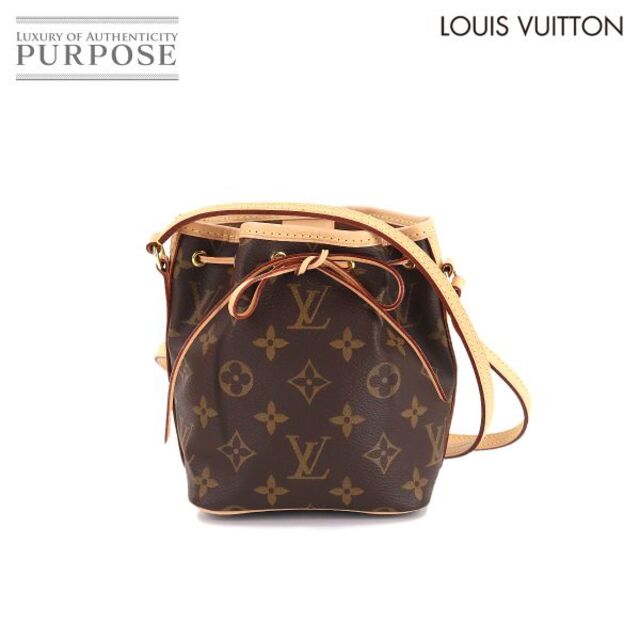 未使用 展示品 ルイ ヴィトン LOUIS VUITTON モノグラム ナノ ノエ ショルダー バッグ ブラウン M41346 RFID VLP 90175184