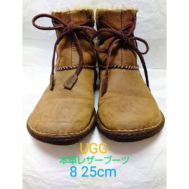 UGG AUSTRALIA(アグオーストラリア)のUGG  AUSTRALIA　コーブ　シアリング&レザー ラバーソール 25cm レディースの靴/シューズ(ブーツ)の商品写真