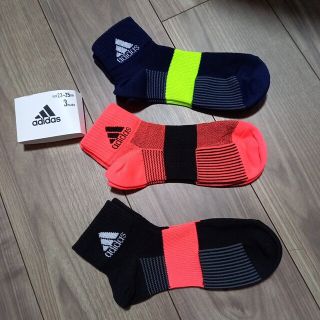 アディダス(adidas)の【新品】adidas　アディダス　靴下　23-25センチ　3足セット(ソックス)