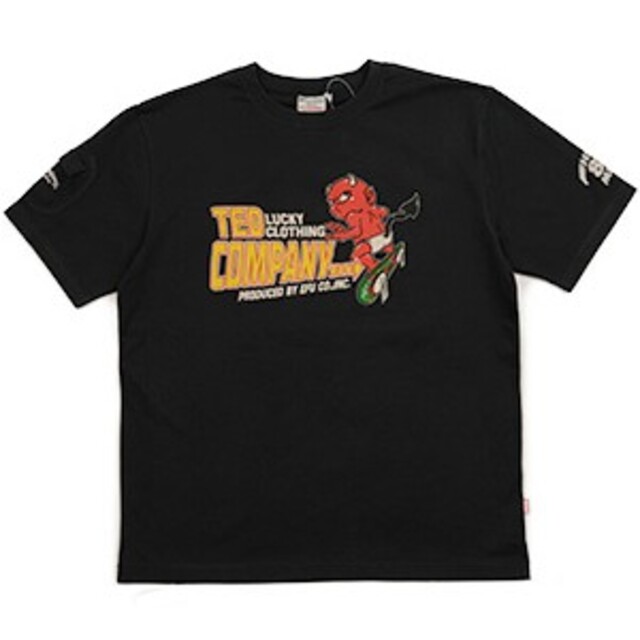 TEDMAN(テッドマン)のテッドマン/Tシャツ/ブラック/TDSS-539/エフ商会/カミナリモータース メンズのトップス(Tシャツ/カットソー(半袖/袖なし))の商品写真