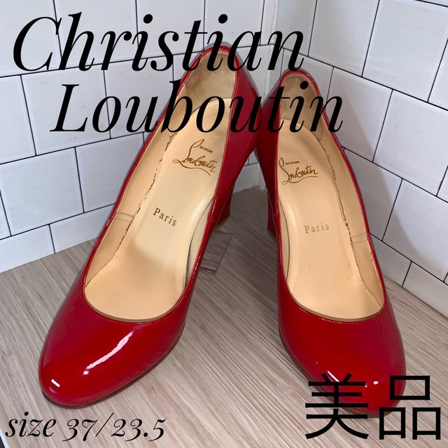 Christian Louboutin(クリスチャンルブタン)の✨美品✨クリスチャンルブタン ウェッジソール 37 レディース レッド レディースの靴/シューズ(ハイヒール/パンプス)の商品写真