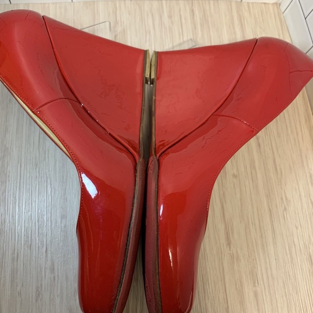 Christian Louboutin(クリスチャンルブタン)の✨美品✨クリスチャンルブタン ウェッジソール 37 レディース レッド レディースの靴/シューズ(ハイヒール/パンプス)の商品写真
